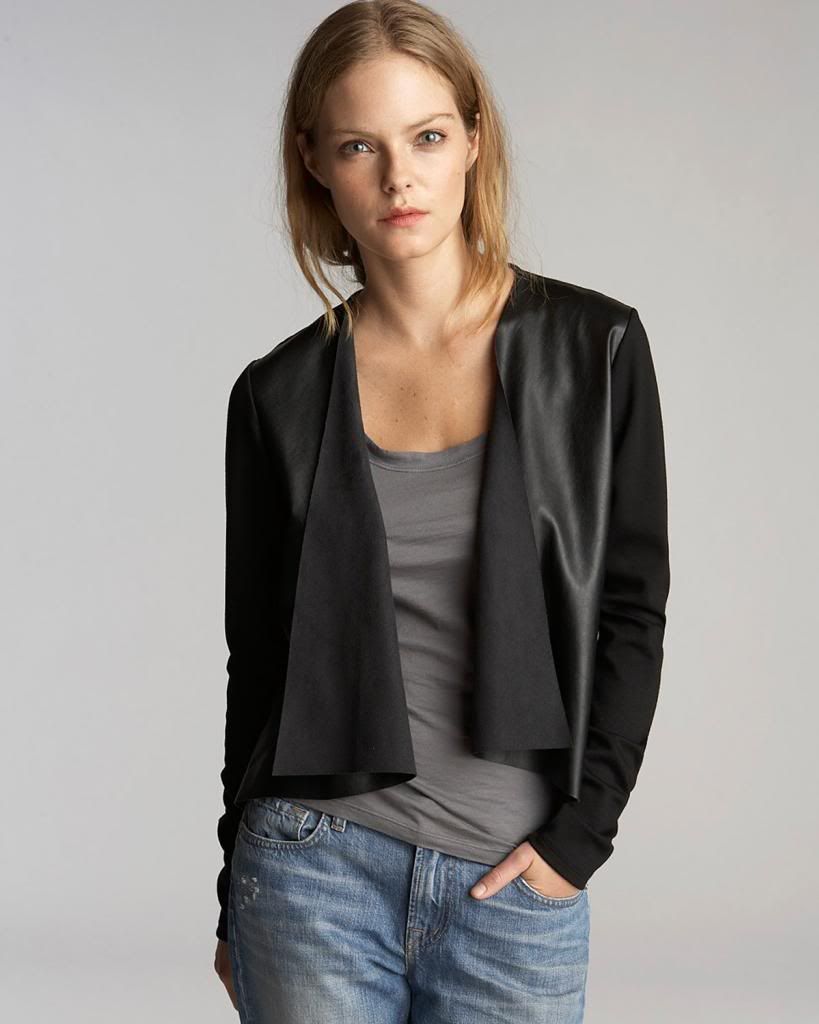 Leather Draped Lapel