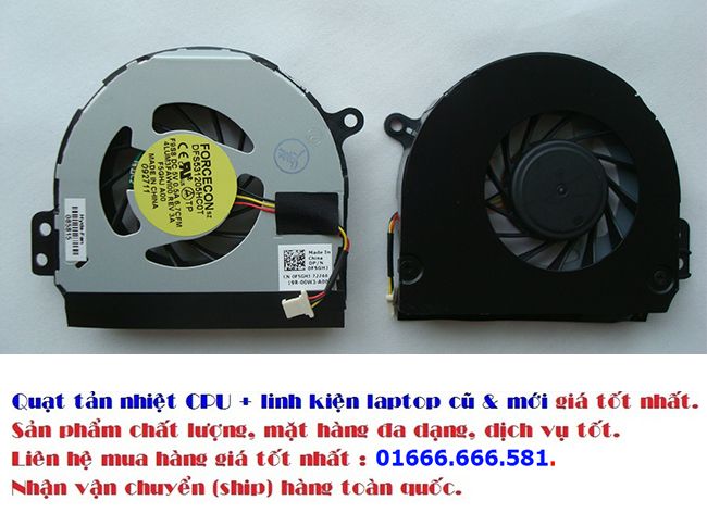Bán quạt tản nhiệt CPU laptop (laptop CPU cooling fan) DELL: Inspiron 14R, 14RD, ... - 3