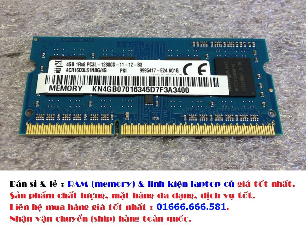 Bán RAM laptop cũ (tháo máy) DDR3L (DDRIIIL) 4 GB, bus 1600 MHz (PC3L-12800S), ... - 4