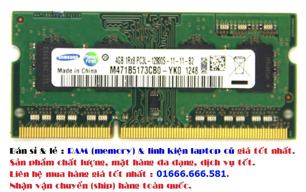Bán RAM laptop cũ (tháo máy) DDR3L (DDRIIIL) 4 GB, bus 1600 MHz (PC3L-12800S), ... - 2