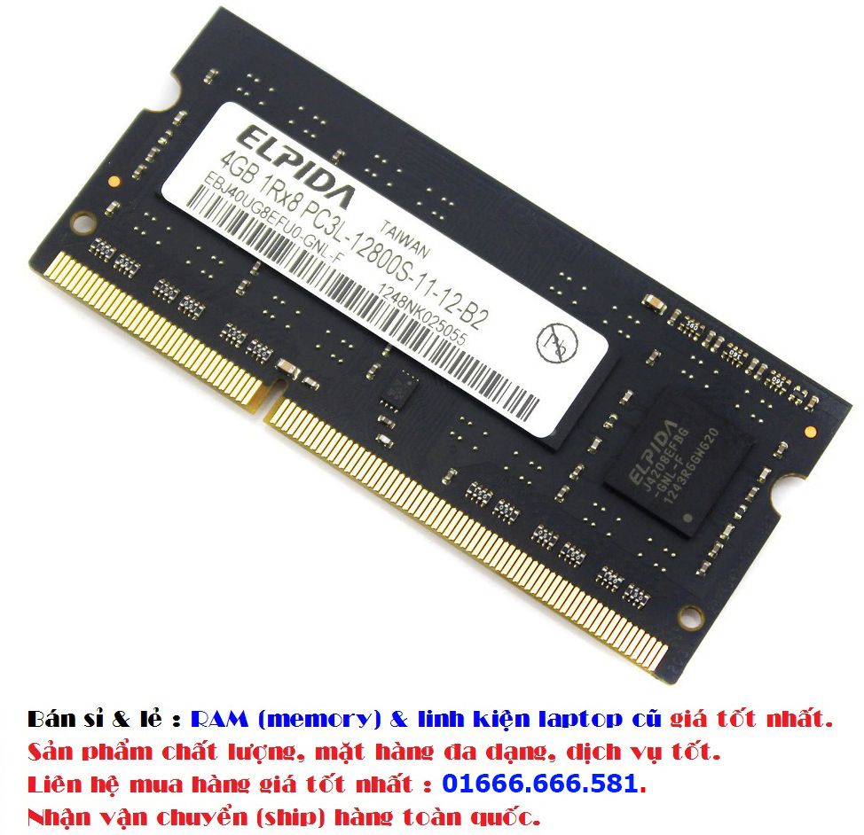 Bán RAM laptop cũ (tháo máy) DDR3L (DDRIIIL) 4 GB, bus 1600 MHz (PC3L-12800S), ... - 3