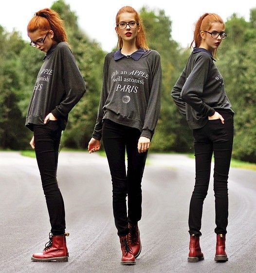 simple look with pants and loose top