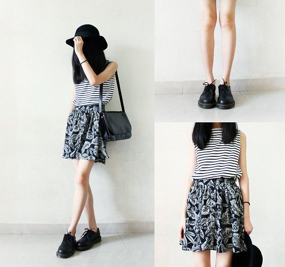pair your 3 holes Docmart with short skirt